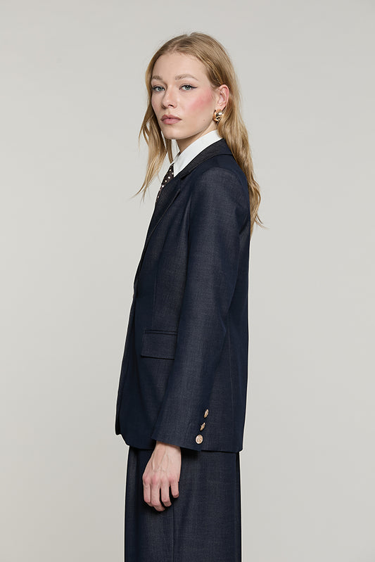 Giacca ALEXIA manica lunga 1 bottone + patte denim - RDA2605091022 - Relish Autunno/Inverno 2026