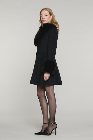 Cappotto PARK manica lunga con collo + polsi ecopelliccia staccabile con tasche svasato - RDA2605112018 - Relish Autunno/Inverno 2026