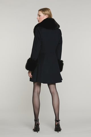 Cappotto PARK manica lunga con collo + polsi ecopelliccia staccabile con tasche svasato - RDA2605112018 - Relish Autunno/Inverno 2026