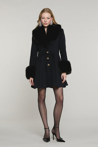 Cappotto PARK manica lunga con collo + polsi ecopelliccia staccabile con tasche svasato - RDA2605112018 - Relish Autunno/Inverno 2026
