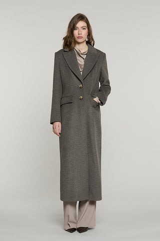 Cappotto SAVING lungo manica lunga con patte + tasche con collo ecopelliccia staccabile - RDA2605112019 - Relish Autunno/Inverno 2026