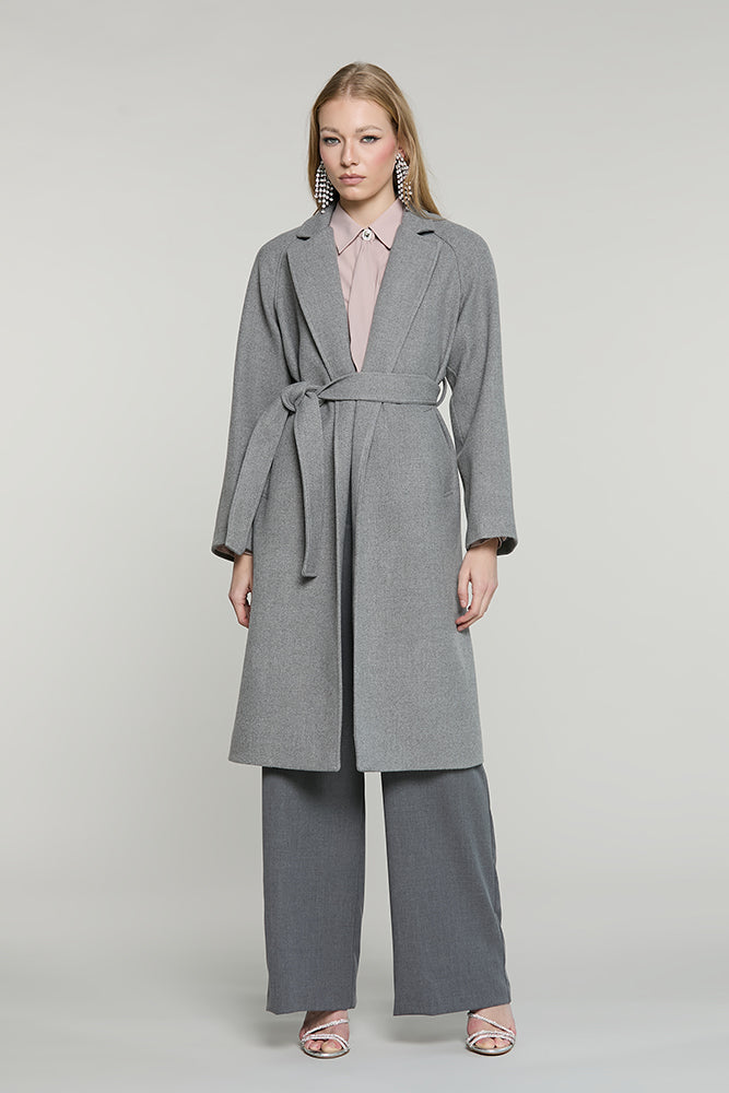 Cappotto CLEMIA lungo manica lunga raglan con tasche + cintura - RDA2605339061 - Relish Autunno/Inverno 2026