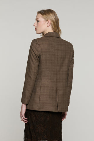 Giacca SUPERIOR lunga manica lunga doppio petto con spille quadri + lurex - RDA2605455038 - Relish Autunno/Inverno 2026