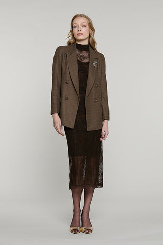 Giacca SUPERIOR lunga manica lunga doppio petto con spille quadri + lurex - RDA2605455038 - Relish Autunno/Inverno 2026