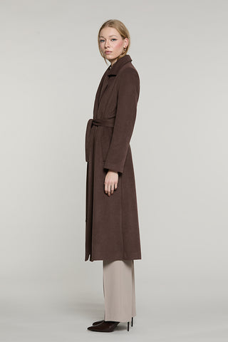 Cappotto ANNAPUR_BIS lungo manica lunga con collo pelliccia staccabile + cintura + tasche - RDA2605550002 - Relish Autunno/Inverno 2026