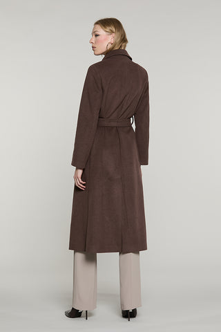 Cappotto ANNAPUR_BIS lungo manica lunga con collo pelliccia staccabile + cintura + tasche - RDA2605550002 - Relish Autunno/Inverno 2026