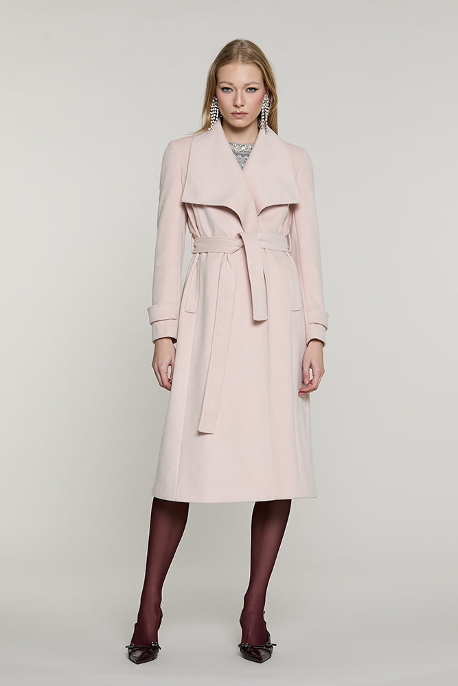 Cappotto RIMMOS lungo manica lunga con alette collo libro + cintura + tasche - RDA2605550042 - Relish Autunno/Inverno 2026