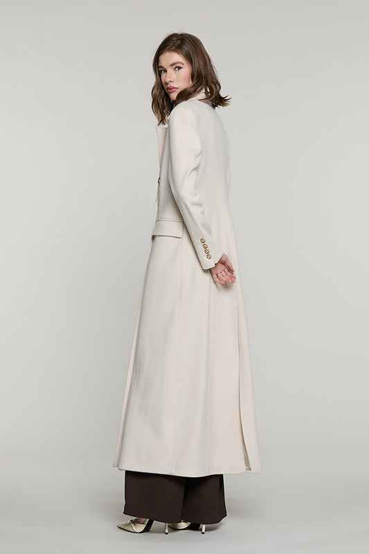 Cappotto TERES lungo manica lunga doppio petto con tasche + patte + spacco con dietro - RDA2605590034 - Relish Autunno/Inverno 2026