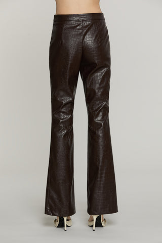 Panta DRILLY vita alta zampa con zip ecopelle coccodrillo - RDA2607005014 - Relish Autunno/Inverno 2026