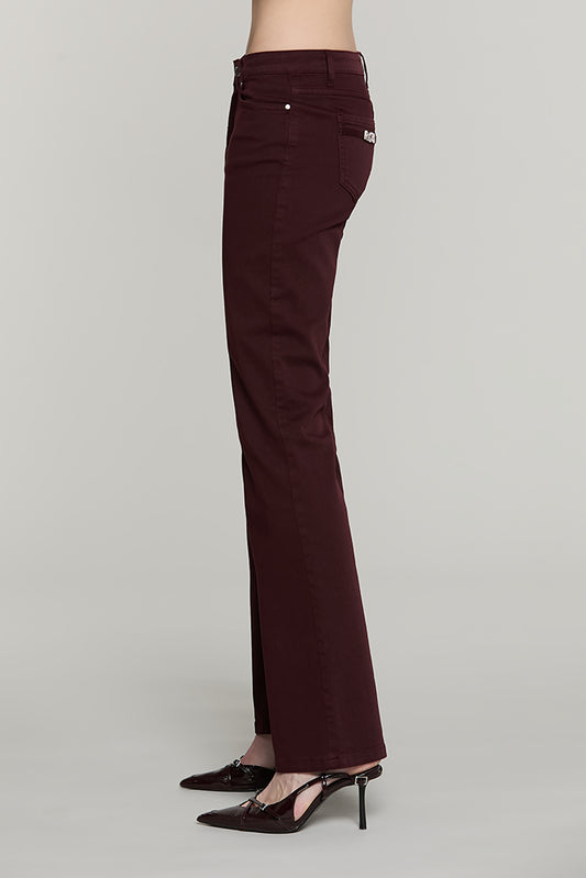 Panta SCHIFFER_COLOR v.media 5 ts flaire fit con logo strass tasche gabardine - RDA2607016016 - Relish Autunno/Inverno 2026
