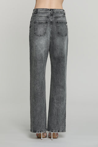 Panta GISELLE_GREY v.media 5 ts loose fit con castoni + pietre + perle denim - RDA2607016039 - Relish Autunno/Inverno 2026