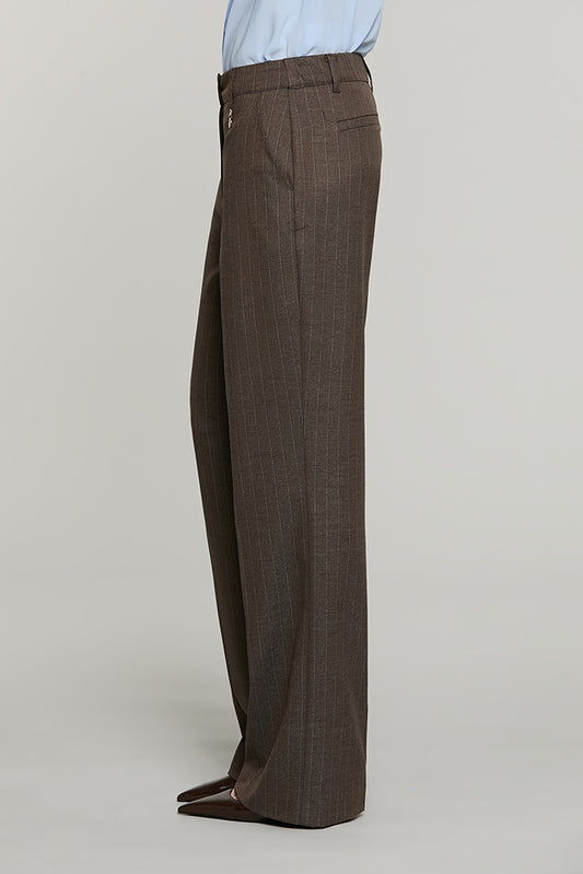 Panta ARKINI v. Alta palazzo con elastico + tasche francesi + filetto gessato - RDA2607091012 - Relish Autunno/Inverno 2026