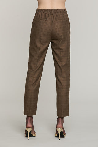 Panta OSTENDO_B vita alta con elastico + ts francesi + filetto quadri + lurex - RDA2607455010 - Relish Autunno/Inverno 2026