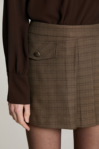 Shorts ACCIAI con pannello + pieghe + patta quadri con lurex - RDA2607455029 - Relish Autunno/Inverno 2026