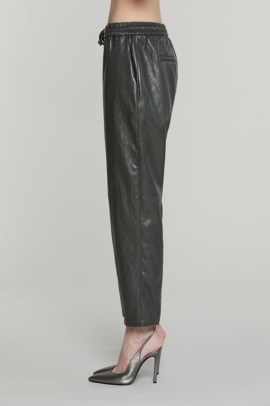 Panta ATTILY vita alta con elastico + coulisse + tasche ecopelle - RDA2607501031 - Relish Autunno/Inverno 2026