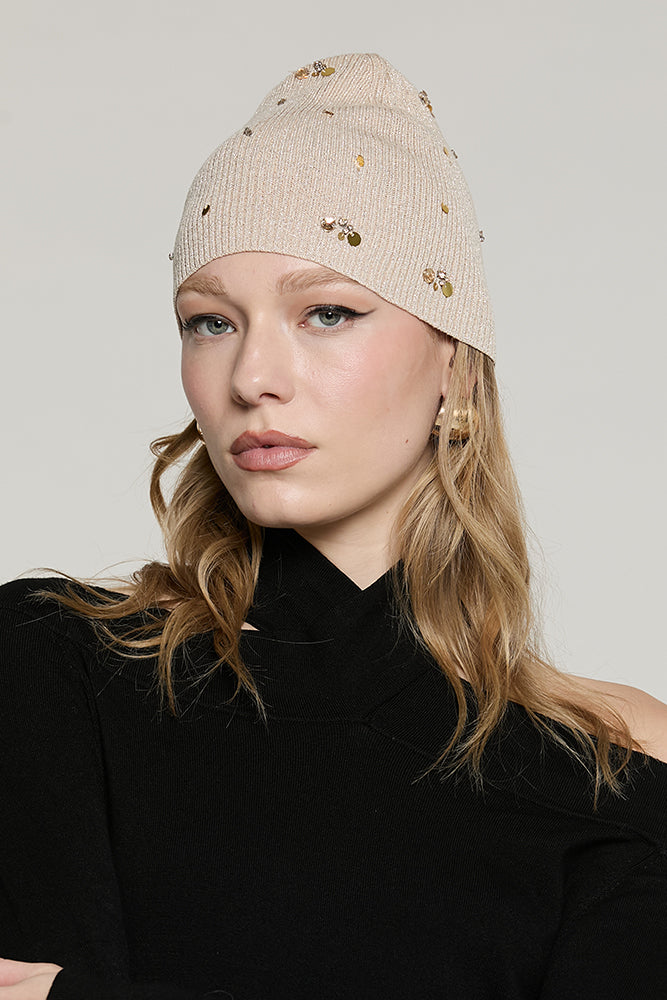 Cappello CHAMBER con paillettes + castoni lurex - RDA2608637007 - Relish Autunno/Inverno 2026