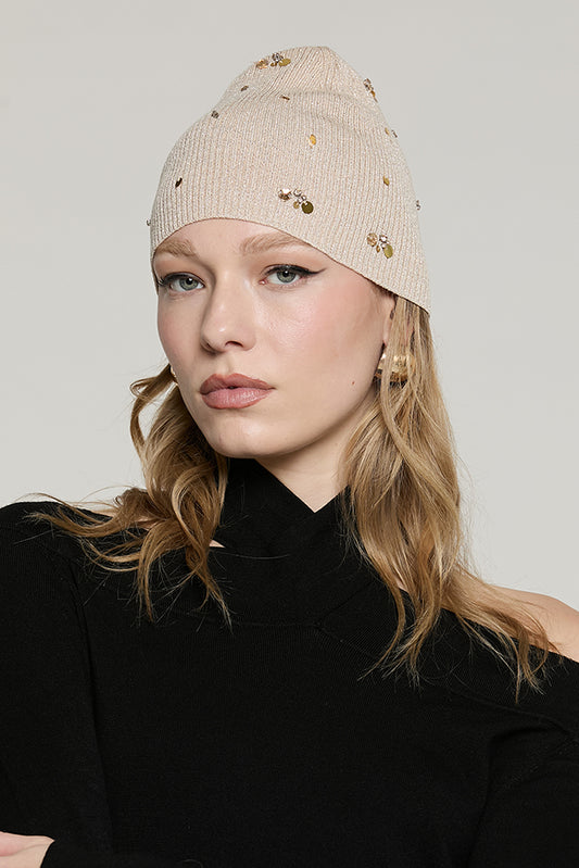 Cappello CHAMBER con paillettes + castoni lurex - RDA2608637007 - Relish Autunno/Inverno 2026