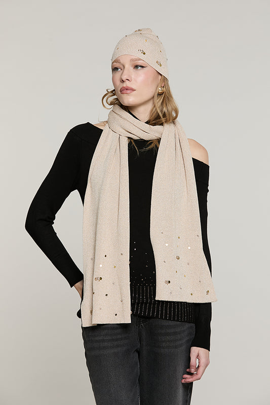 Sciarpa LENNY con paillettes + castoni lurex - RDA2608637008 - Relish Autunno/Inverno 2026
