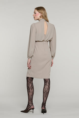 Abito ALDAH midi manica lunga sc.cuore camicia georgette + fusciacca gonna con spacco - RDA2609006008 - Relish Autunno/Inverno 2026