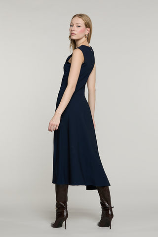 Abito ATTAH midi senza maniche con pieghe fianco - RDA2609006041 - Relish Autunno/Inverno 2026