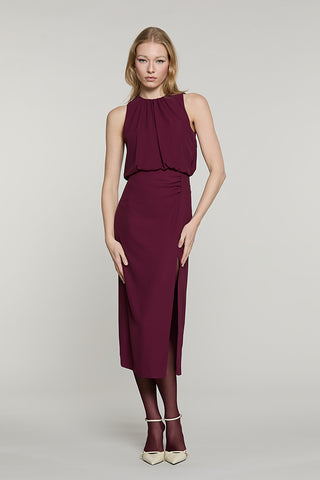 Abito SHAW midi senza maniche sblusato con arricci + spacco - RDA2609006043 - Relish Autunno/Inverno 2026
