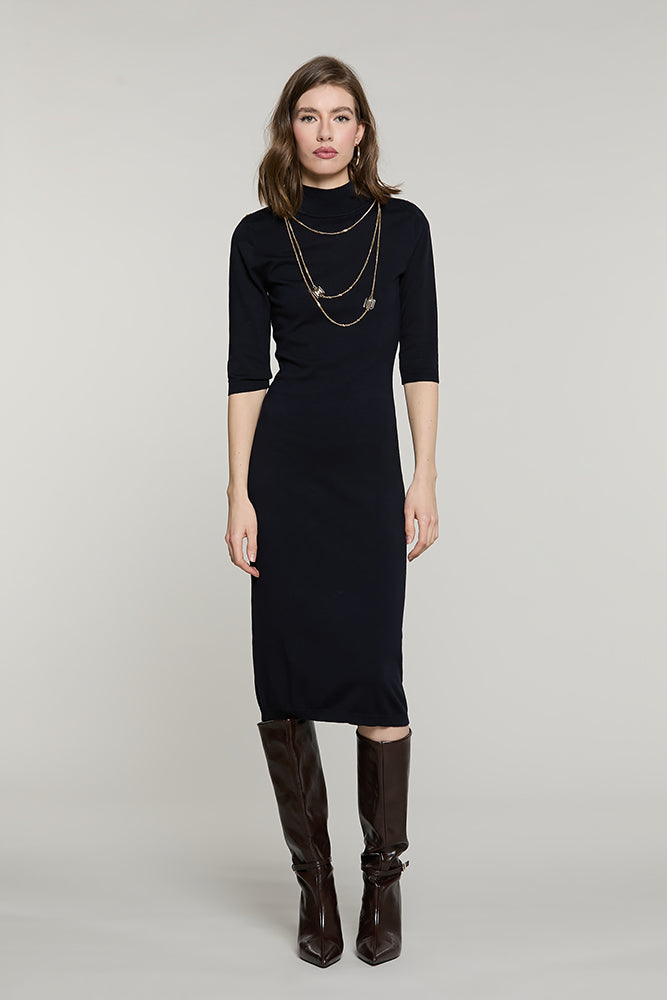 Abito BLUMAR midi mezza manica colletto con collana logo - RDA2609054004 - Relish Autunno/Inverno 2026