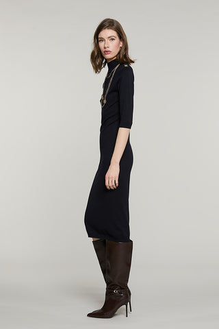 Abito BLUMAR midi mezza manica colletto con collana logo - RDA2609054004 - Relish Autunno/Inverno 2026