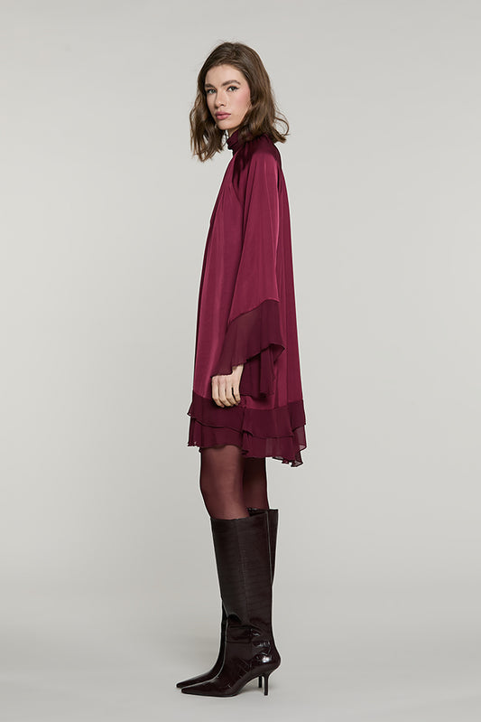 Abito LOTESI corto manica lunga con gale + colletto con bottoni + goccia - RDA2609055038 - Relish Autunno/Inverno 2026