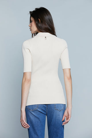 Maglia RINGBEL M/M con Vele più Anelli Colletto Costina art. RDP2502067011 Donna Relish Primavera Estate 2025