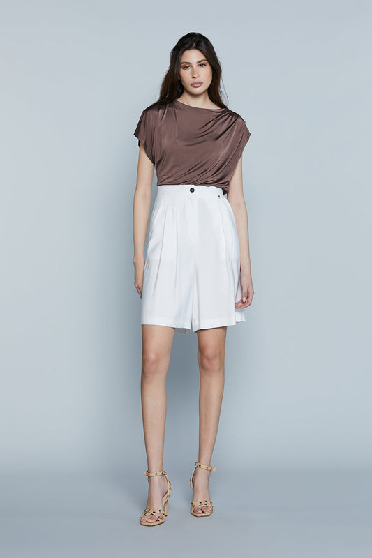 Blusa ARANUEZ M/M Aletta con Pieghe più Punta Asimmetrica art. RDP2503006006 Donna Relish Primavera Estate 2025