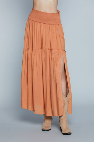 Gonna FILDERAL Lunga con Punto Smok più Spacco art. RDP2504055004 Donna Relish Primavera Estate 2025
