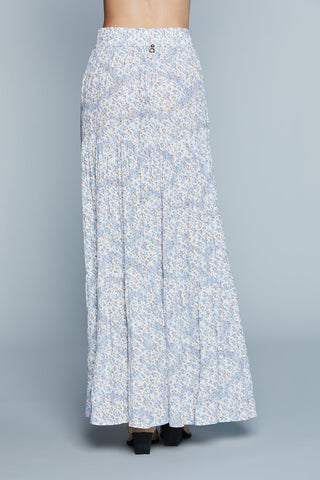 Gonna ZAMORA Lunga con Elastico più Balze più Spacco Fantasia Fiori art. RDP2504055007 Donna Relish Primavera Estate 2025
