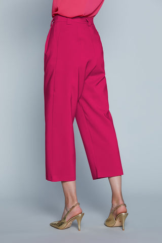 Pantalones capri de cintura alta INKOS con pliegues y bolsillos franceses (artículo RDP2507006056) para mujer Relish Primavera Verano 2025