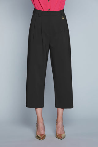 Pantalones capri de cintura alta INKOS con pliegues y bolsillos franceses (artículo RDP2507006056) para mujer Relish Primavera Verano 2025