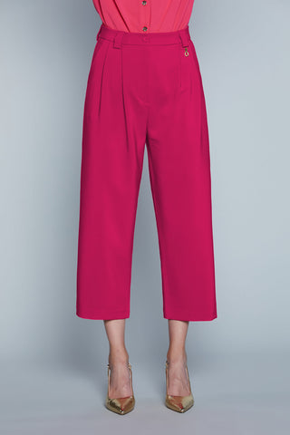 Pantalones capri de cintura alta INKOS con pliegues y bolsillos franceses (artículo RDP2507006056) para mujer Relish Primavera Verano 2025