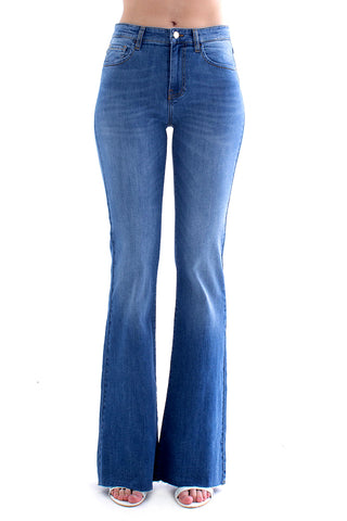 Jeans SCHIFFER_27 Vita Media con F.Do Sfrangiato 5 Ts Flaire Fit Denim art. RDP2507033036 Donna Relish Primavera Estate 2025