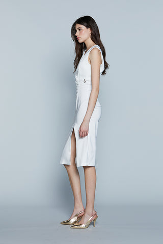 Abito PHILADELPHIA Midi S/M Scollo Asimmetrico con Pieghe più Spacco art. RDP2509006046 Donna Relish Primavera Estate 2025