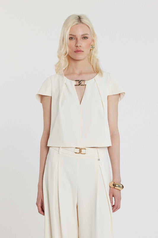 Blusa CAPUCINE corta maniche corte con goccia più passante logo art. RDP2603006067 Donna Relish Primavera Estate 2026