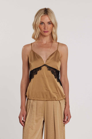 Top BERRY con inserti pizzo più coulisse sul fondo art. RDP2603009033 Donna Relish Primavera Estate 2026