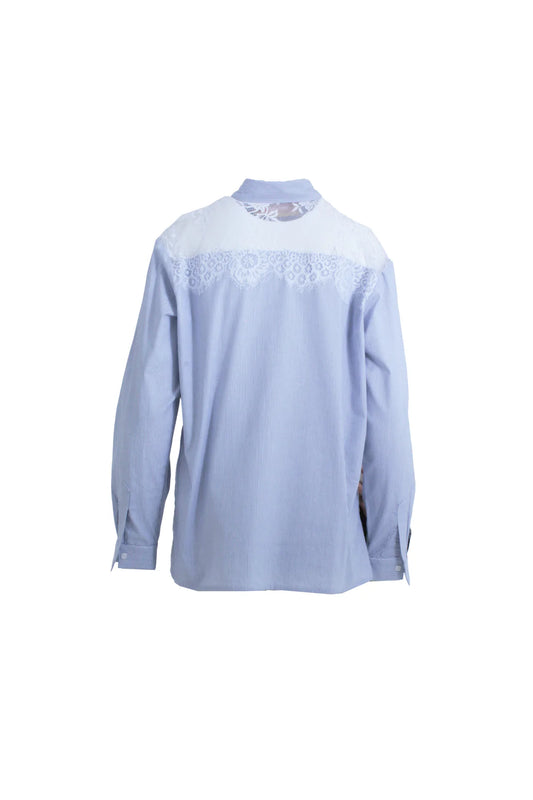 Camicia THERON maniche lunghe con inserti pizzo sulle spalle più fondo righe art. RDP2603016005 Donna Relish Primavera Estate 2026