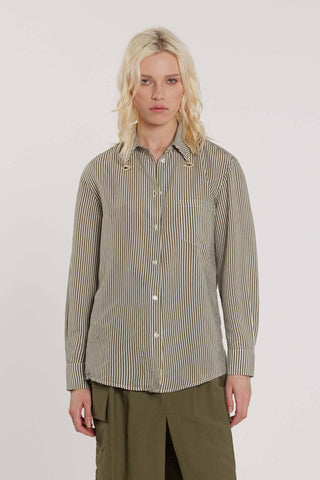 Camicia ARDITI maniche lunghe con tasca a punta più spille occhio con strass righe art. RDP2603033043 Donna Relish Primavera Estate 2026