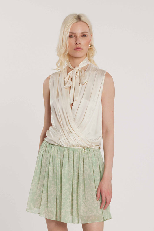 Blusa HAR smanicata con fusciacca più scollo incrocio più elastico sul fondo art. RDP2603034015 Donna Relish Primavera Estate 2026