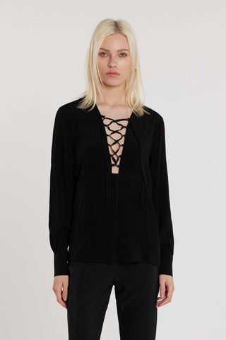 Blusa CYRILL maniche lunghe con stringhe al collo art. RDP2603055064 Donna Relish Primavera Estate 2026