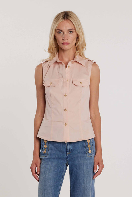 Camicia GORA smanicata con snap più alette più patte art. RDP2603056056 Donna Relish Primavera Estate 2026