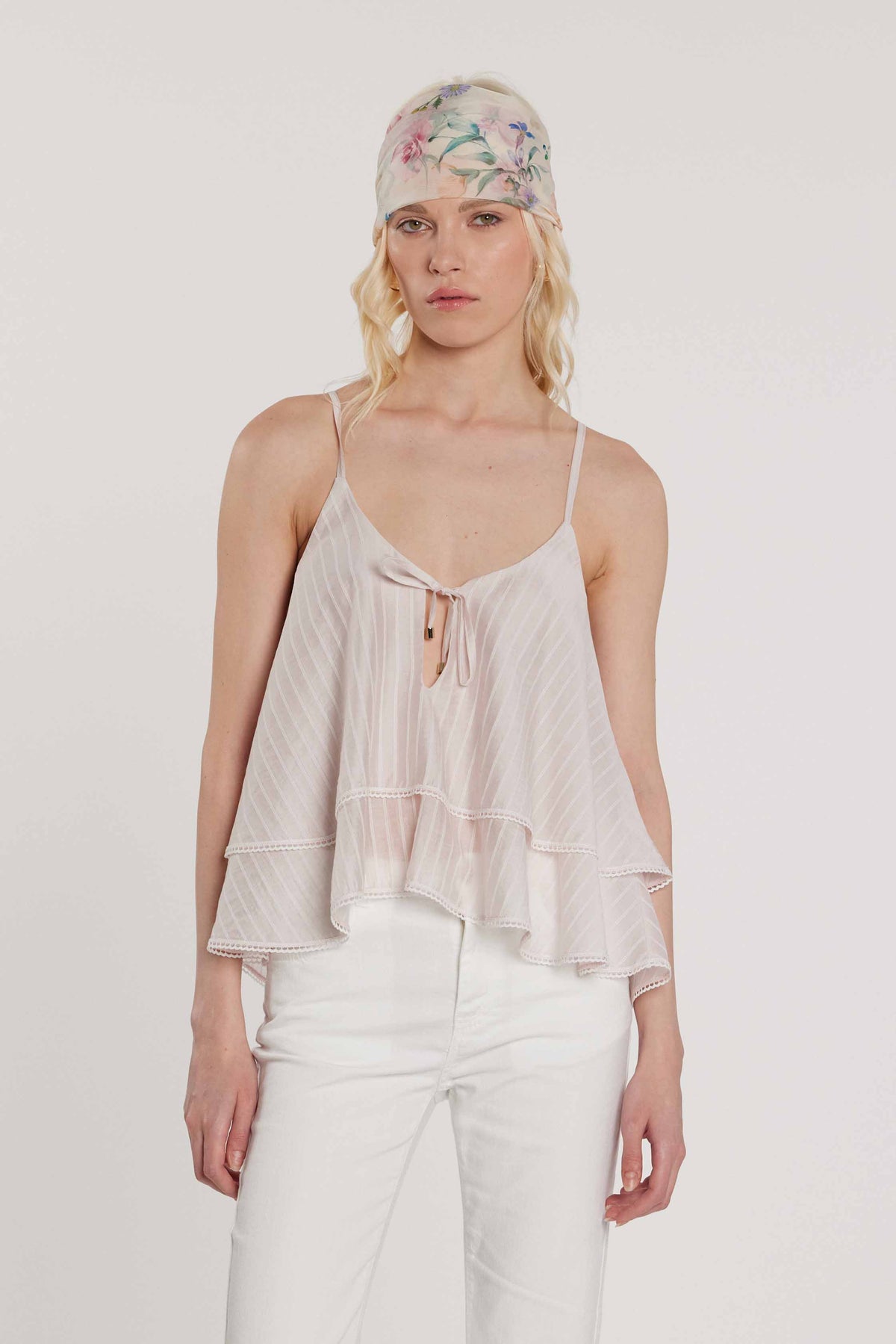 Top AMAL con goccia più laccetto sul seno più balza art. RDP2603056059 Donna Relish Primavera Estate 2026