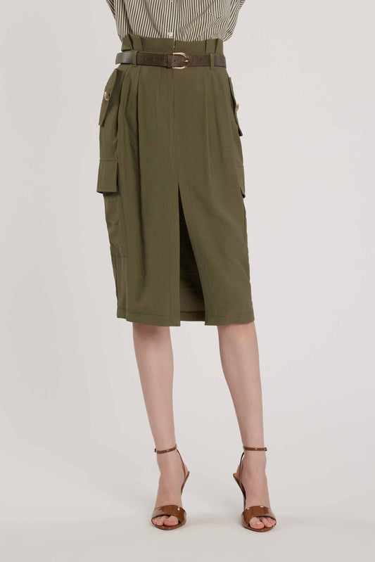 Longuette CLERY vita alta con patte più tasconi più cintura più spacco art. RDP2604303009 Donna Relish Primavera Estate 2026