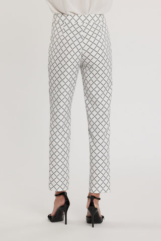 Pantalone CLAUDIETTE vita alta con dettaglio cintura più stampa logo all over art. RDP2607006061 Donna Relish Primavera Estate 2026