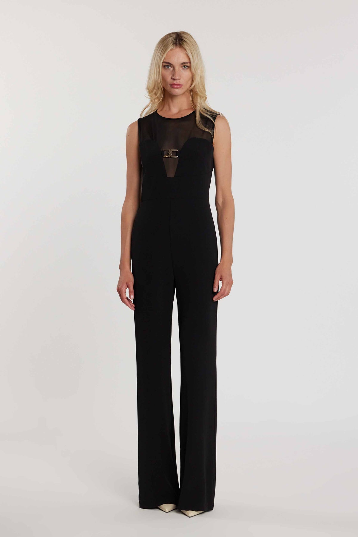 Tuta AUDRAN lunga smanicata scollo a cuore con inserti tulle più passante logo art. RDP2607006067 Donna Relish Primavera Estate 2026