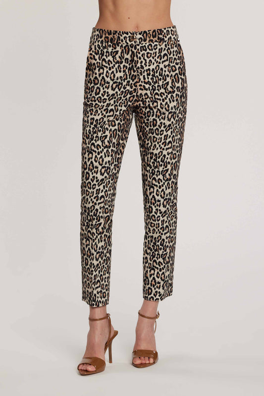 Pantalone MOUG vita alta con tasche francesi fantasia animalier art. RDP2607016049 Donna Relish Primavera Estate 2026