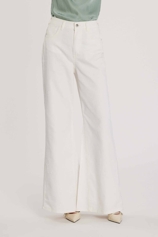 Pantalone DAKOTA_11 vita alta cinque tasche con inserti pizzo wild fit bull art. RDP2607033013 Donna Relish Primavera Estate 2026